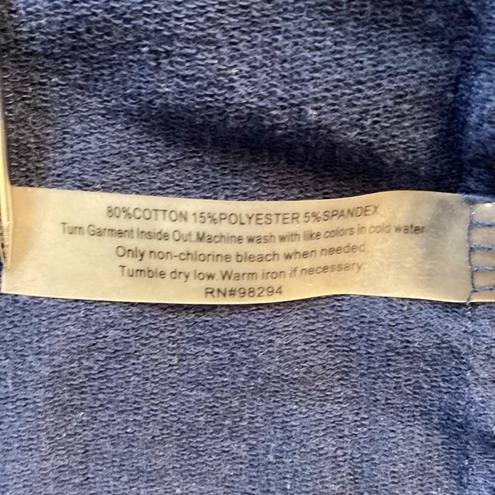 Onque Casuals Deep Blue Track Pants with Bling Sz PXL - Picture 8 of 9